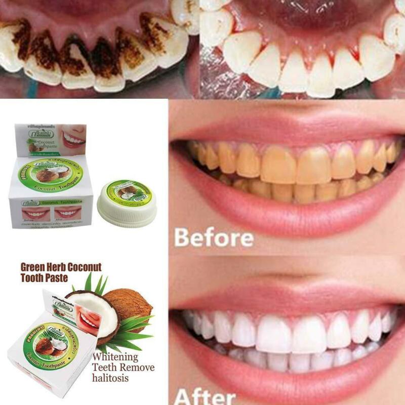 10g Coconut Oil Toothpaste Herbal Natural, Clove, Mint, Teeth Whitening·neu D5p7